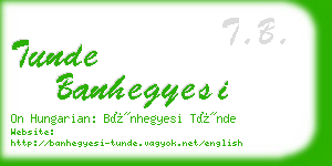 tunde banhegyesi business card